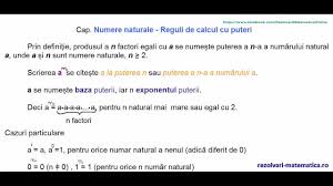 Adunarea și scăderea numerelor raționale. Clasa A Vi A Cap Numere Naturale Reguli De Calcul Cu Puteri Teorie Youtube