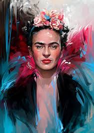 Frida Kahlo Metal Poster Print Dmitry Belov Displate Kahlo Paintings Frida Kahlo Paintings Frida Paintings