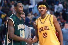 Melo Needs To Bring This Hairdo Back Lebron James High School Lebron James Nba