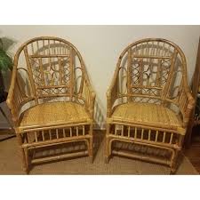 Vintage Brighton Bamboo Rattan Chairs A Pair Image 8 Of 9 Chair Rattan Chair Comfortable Chair