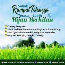 Rumput tetangga lebih hijau, apa artinya di zaman now. Sebab Rumput Tetangga Lebih Terasa Hijau Berkilau