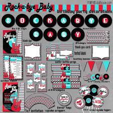 Rock N Roll Baby Shower Rockabye Baby Rock Baby Showers Baby Shower Party Decorations Baby Shower