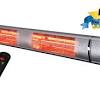 Air choice outdoor heater, electric halogen patio heater, space heater with 3 power levels for patio. 3