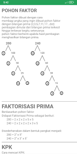 Cara mencari kpk dengan pohon faktor adalah dengan mengalikan semua bilangan faktorisasi pada pohon tutorial lainnya: Pohon Faktor Matematika Dlya Android Skachat Apk