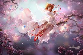 Maybe you would like to learn more about one of these? Yuumei Drawing Alleyway Umbrella Dress Sakura Blossom Cherry Blossom Hd Wallpaper Wallpaperbetter