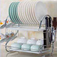 Rak cuci piring stainless 2 tingkat kualitas premium. Bisa Cod Rak Piring Dinmate Stainless 2 Tingkat Rak Dapur Gelas Rak Piring Shopee Indonesia