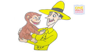 Curious george & the man in the yellow hat breakfast! Curious George Characters Monkey George And The Man With The Yellow Hat One Minute Draw Youtube