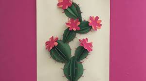 how to make cactus wall decor from paper artsycraftsydad