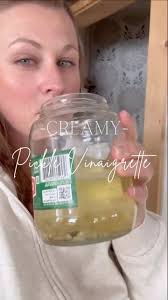 "DO NOT POUR OUT YOUR PICKLE JUICE! Instead make this creamy pickle  vinaigrette for your chopped salads and thank me later! Recipe in comments.  #pickle #pickles #picklerecipe #salad #choppedsalad ...
