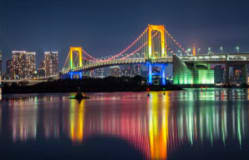 Stroll across the colorfully lit rainbow bridge to the entertainment district of odaiba and marvel at tokyo's breathtaking cityscape. Regenbogenbrucke Tokyo Attractions Reisen Nach Japan Jnto