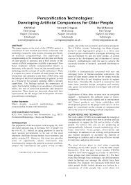 Writers use this technique to boost emotion, sensation, joy, gestures and speech that make the reading interesting. Pdf Personification Technologies Developing Artificial Companions For Older People
