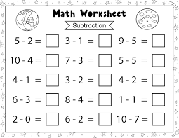 premium vector math worksheet for kids subtraction space black and white mathematic activity page