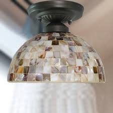 Whether you're looking for a low hanging chandelier, an intricately designed pendant your bathroom might also benefit from bright, clinical lighting for shaving or applying makeup in the morning. Bathroom Kitchen Bell Dome Ceiling Mount Light Glass 1 Head Mosaic Ceiling Lamp In Beige Takeluckhome Com