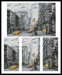 New york city counted cross stitch patterns. New York Abstract Cross Stitch Pattern