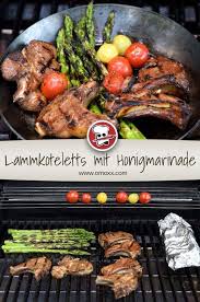 Lammkoteletts Mit Honig Rosmarinmarinade Rezept Lammkotelett Gegrillte Lammkoteletts Marinade