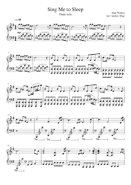 Sing me to sleep tuning : Sing Me To Sleep Sheet Music For Piano Solo Musescore Com