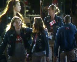 It's a canadian tuxedo — well, at least half of one. Close Up Of The Canadian Olympic Team Wearing Denim Jacket Tuxedos Fashion