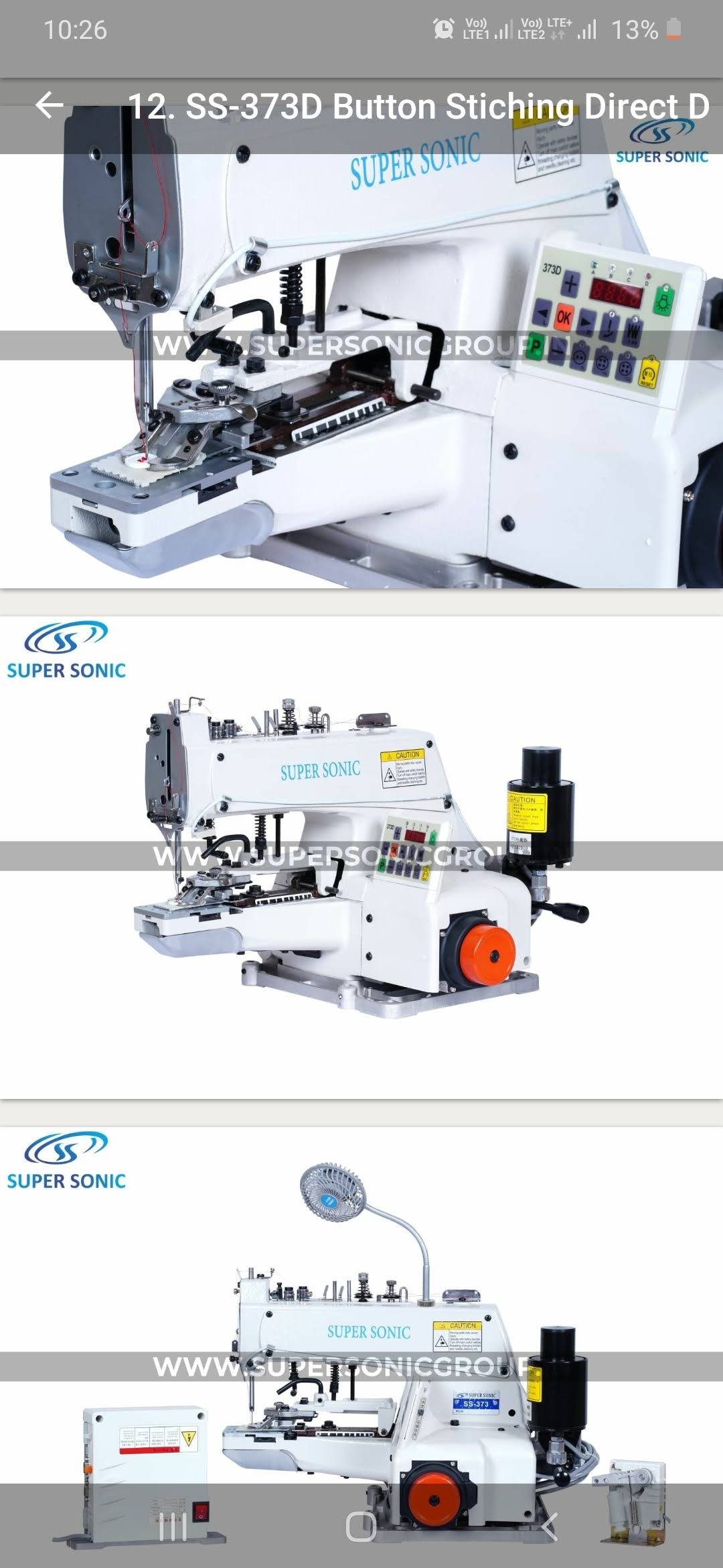 Super Sonic Buttan Machine product image