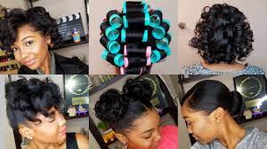 How To Roller Set Hair Roller Setting Tutorial 2017 Relaxed Hair Video Roller Set Hairstyles Relaxed Hair Roller Set Natural Hair
