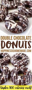 Healthy Double Chocolate Zucchini Donuts Under 100 Calories Each These Better For You Doub Healthy Desserts Easy Low Calorie Desserts Healthy Dessert Recipes