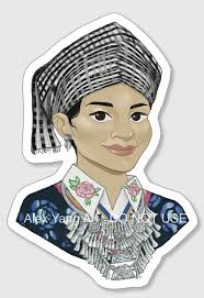 3 Inch Hmong Ladies Vinyl Sticker