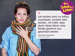 25.3.2009, 20.15 uhr mit felicitas woll, wotan wilke möhring, magali greif, hermann beyer und roman knizka drehbuch: Save The Children Deutschland Pa Twitter Hoffnungtragen Mit Dem Schalfuersleben Felicitas Woll Macht Es Vor Mehr Zur Aktion Https T Co Rald5c4cx4