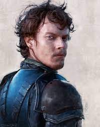 Painting Illustration Portrait of Theon Greyjoy From Game of - Etsy