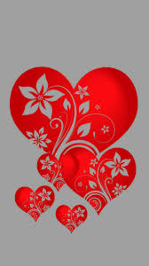 Red Silver Heart Heart Wallpaper Valentines Wallpaper Heart Stencil