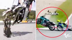 Moto3 rider airlifted to hospital after quals crash. Motogp Crash New Footage Of Valentino Rossi Miracle
