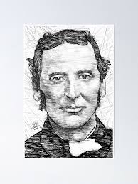 EDWIN ABBOTT ABBOTT pencil portrait" Poster for Sale by lautir