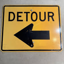 Retired Authentic Road Street Sign (Detour) 30"X24" | eBay