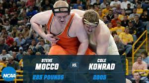 Steve Mocco vs. Cole Konrad: 2005 NCAA title (285 lbs.) - YouTube