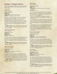 We would like to show you a description here but the site won't allow us. Six Different Animal Themed Spells For Druids And Other Classes Unearthedarcana Dnd Druid Dungeons And Dragons Homebrew Druid