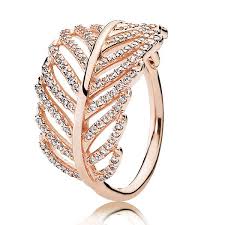 Pandora Rose Light As A Feather Ring Pandora Feather Ring Pandora Rose Gold Pandora Rose Gold Rings