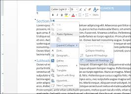 How To Collapse And Expand Parts Of Your Document In Word Words Computer Shortcuts Expand