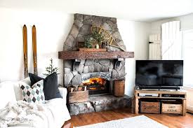 The couple met in 2007 in the kids' playroom, for example, a wall behind the pellet stove is decorated with old skis. Ski Themed Winter Decorating Tour Funky Junk Interiors