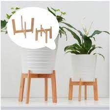 Ikea Nyskordad 2 Adet Bambu Ciceklik Cicek Bitki Saksi Standi Ikea Bambu Bitki