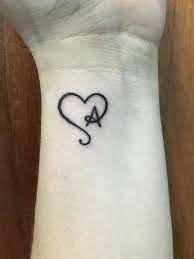 Letter e tattoo design on wrist with heart; 70 Letter A Tattoo Designs Ideas And Templates Tattoo Me Now