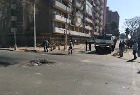 Students and civilians are currently protesting in the area of the university of witwatersrand in johannesburg's braamfontein neighborhood on march 10, 2021. 63kllr4folfnqm