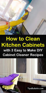 Baking soda helped us clean sunscreen grease marks off our wood cabinets. 3 Easy Diy Ways To Clean Kitchen Cabinets