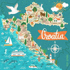 Asia map—an online, interactive map of asia showing its borders, countries, capitals, seas and adjoining areas. Croatia Map Croatia Map Illustrated Map Travel Illustration