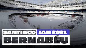 Campus fundación real madrid camp photo souvenir and camp certificate. Real Madrid S Santiago Bernabeu Stadium Covered In Snow Youtube