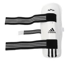 Details About Adidas Men Wtf Kta Taekwondo Shin Guards White Black Protector Shin Pad Aditsp01