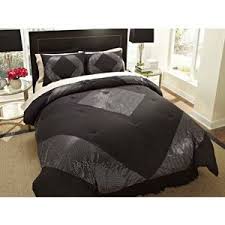 Black And Silver Comforter Set Walmart Divatex Home Fashions Shiny Dot Hem Bedding Set Black And Silver Walmart Com Silver Bedding Comforter Sets Gold Bed