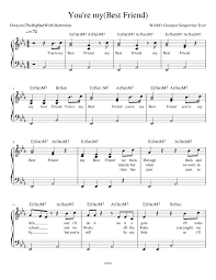 Download You Re My Best Friend Sheet Music For Piano Solo Download And Print In Pdf Or Midi Free Sheet Music Musescore Com