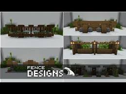Minecraft 8 Ideas Of Fence Designs Youtube Minecraft Designs Minecraft Wall Minecraft Blueprints