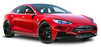 Red Tesla Model S Auto Png Bild