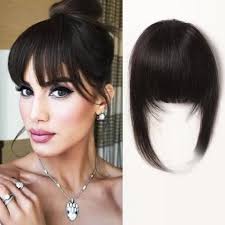Clip-In Human Hair Bangs with Temples