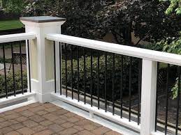 Azek rail trademark, a colonial profile, is available in white and offers the ability to customize with four unique infill options; Timbertech Azek Aluminum Baluster Pack Pro Deck Supply Store