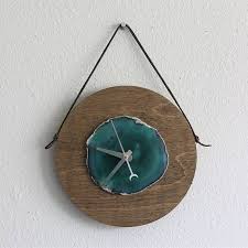 Maybe you would like to learn more about one of these? Agate Clockmodern 8 Green Agate Wood Wall Clockboho Etsy Geode Decor Boho Wall Decor Rustic Wall Clock